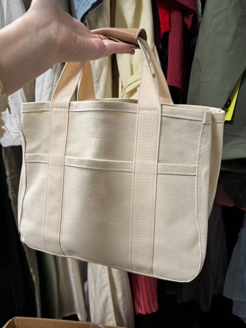 Canvas Tote Bag Diaper Bag in Cream – Everyday Carry